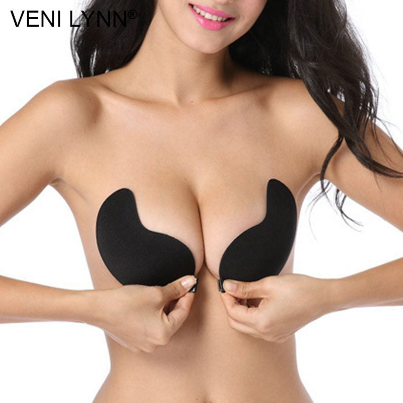 VENILYNN E F G LARGE CUP SIZE STRAPPY MANGO SHAPE SELF ADHESIVE BRA + BREAST STICK ON BIG BUST NIPPLE - ShopLovee