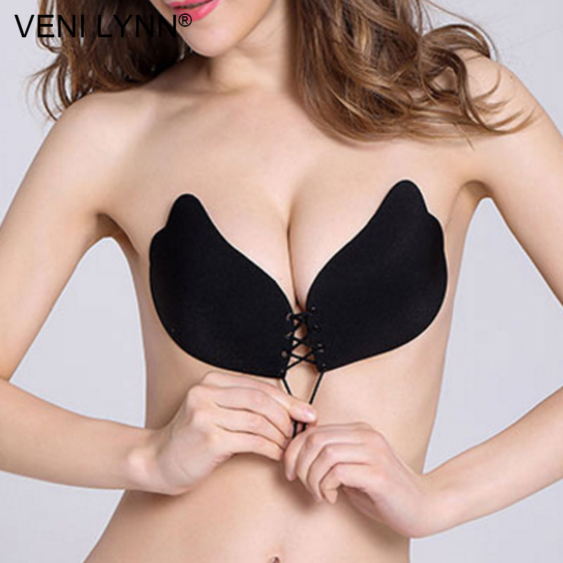VENILYNN E F G LARGE CUP SIZE STRAPPY MANGO SHAPE SELF ADHESIVE BRA + BREAST STICK ON BIG BUST NIPPLE - ShopLovee