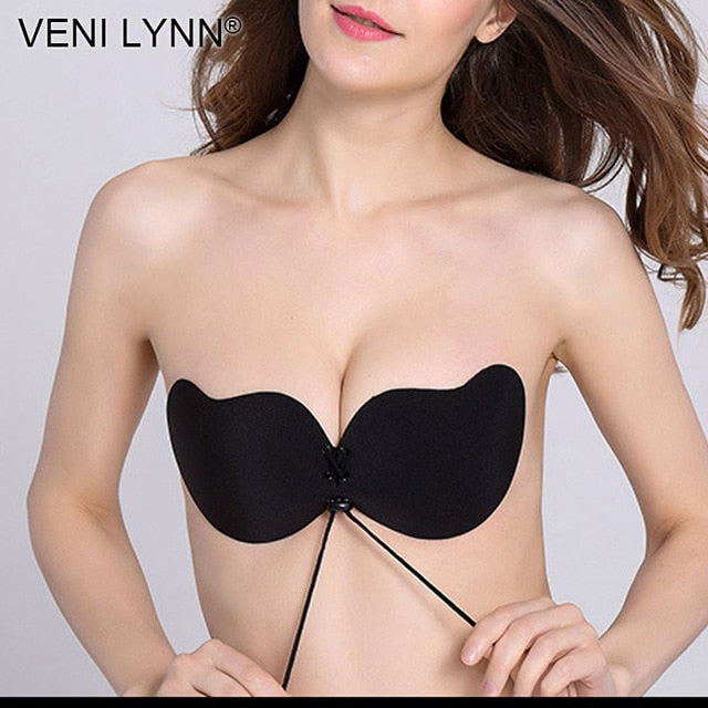VENILYNN E F G LARGE CUP SIZE STRAPPY MANGO SHAPE SELF ADHESIVE BRA + BREAST STICK ON BIG BUST NIPPLE - ShopLovee